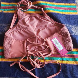 Xhilaration Copper Crochet Bikini Top